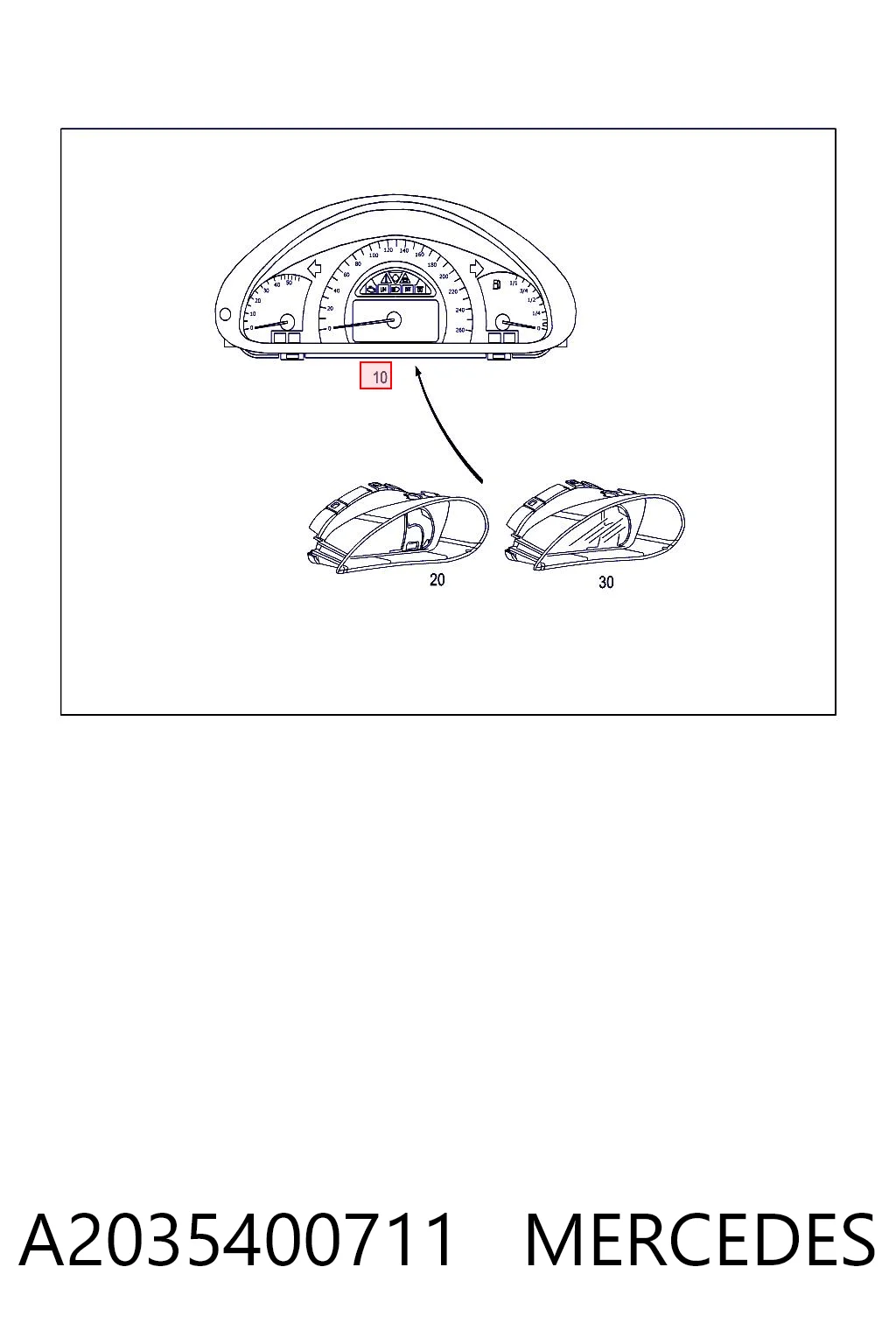 A2035400711 Mercedes Tablero de instrumentos
