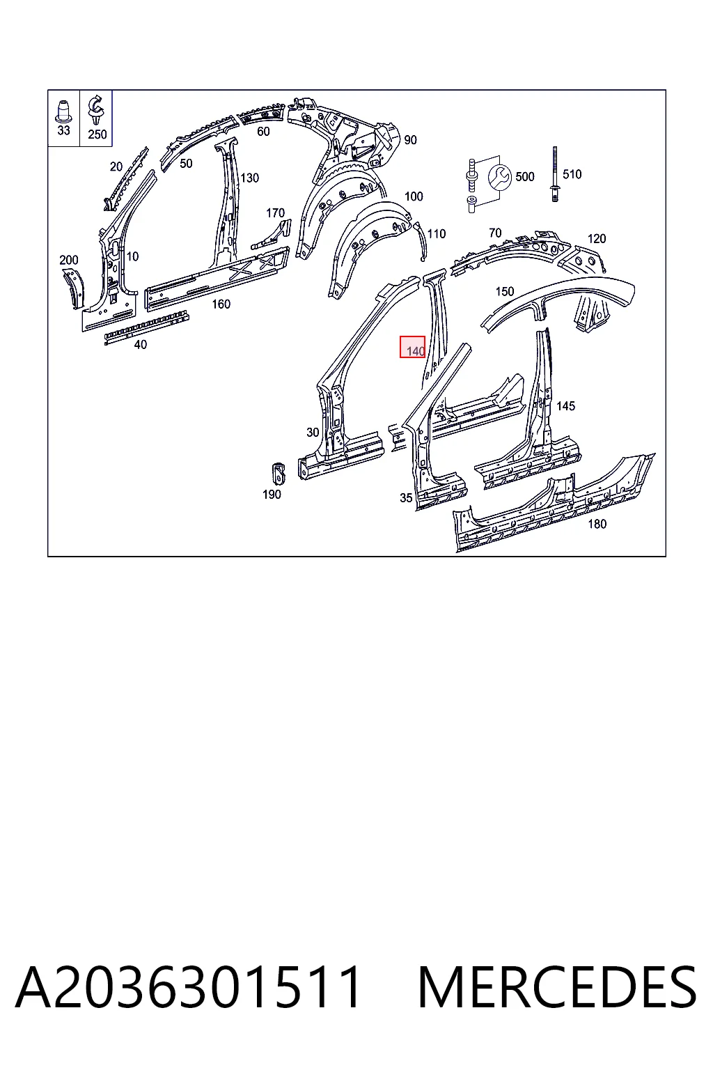 A2036301511 Mercedes