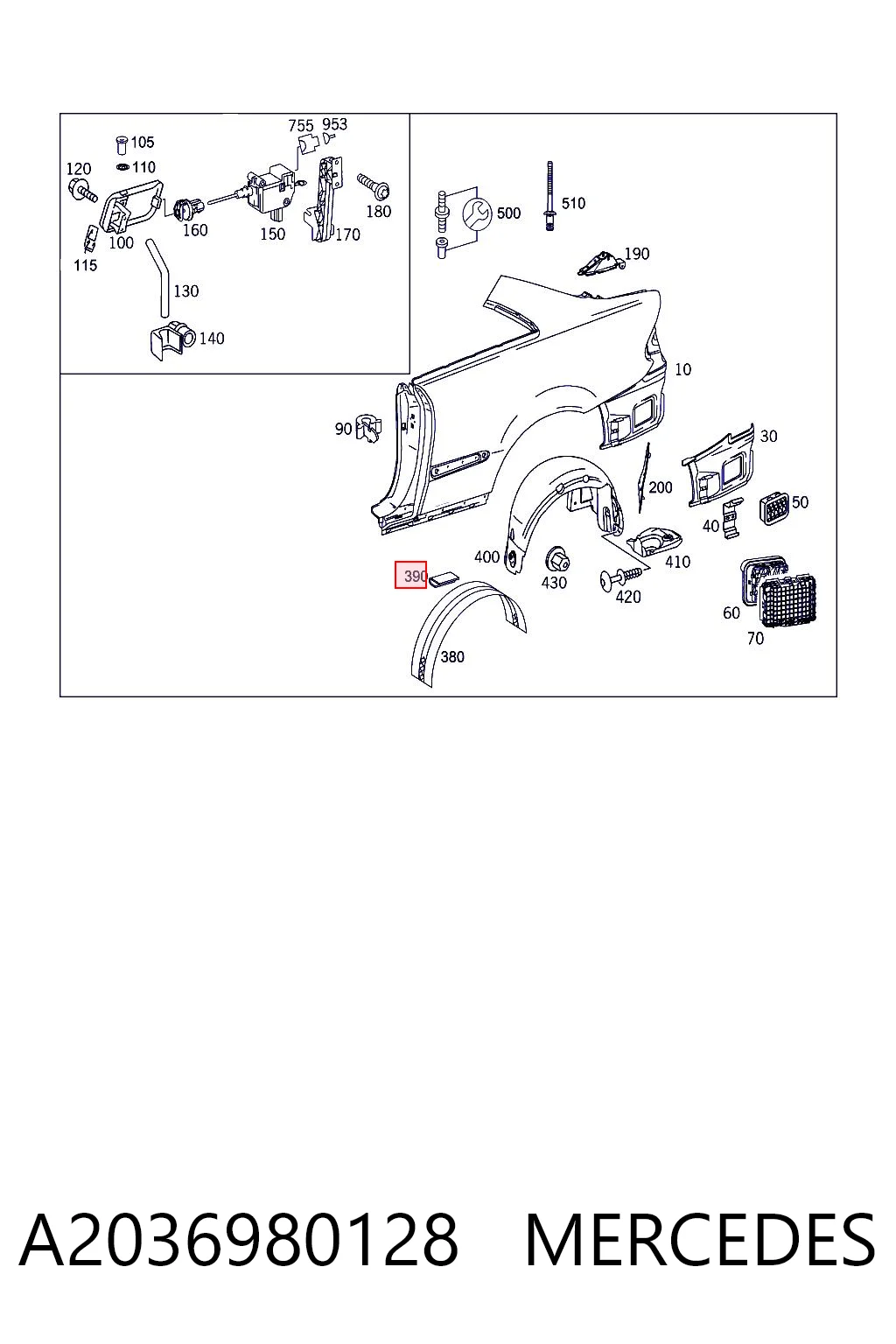 A2036980128 Mercedes