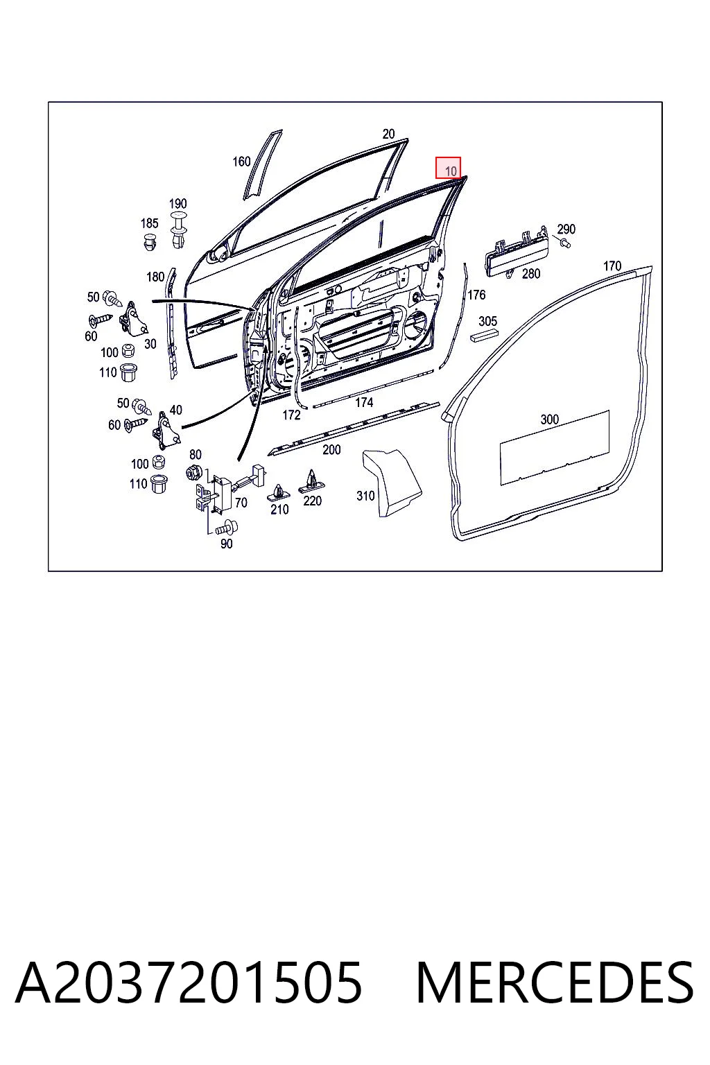 Comprar Puerta delantera izquierda Mercedes C  CL203 a bajo precio