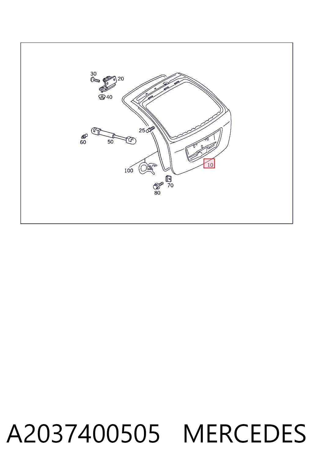 Comprar Puerta trasera del maletero (portón trasero) Mercedes C  S203 a bajo precio