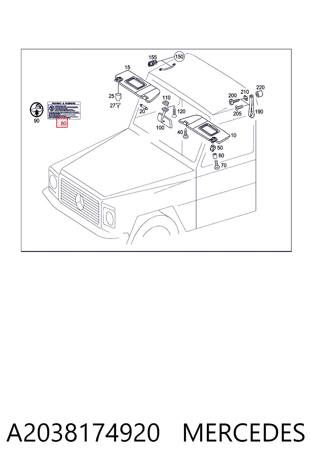 A2038174920 Mercedes