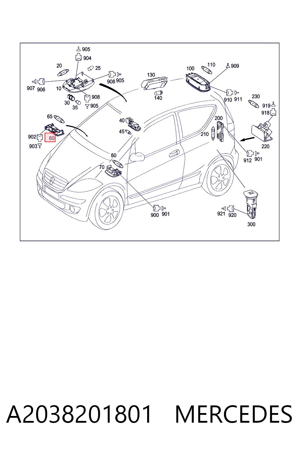 A2038201801 Mercedes