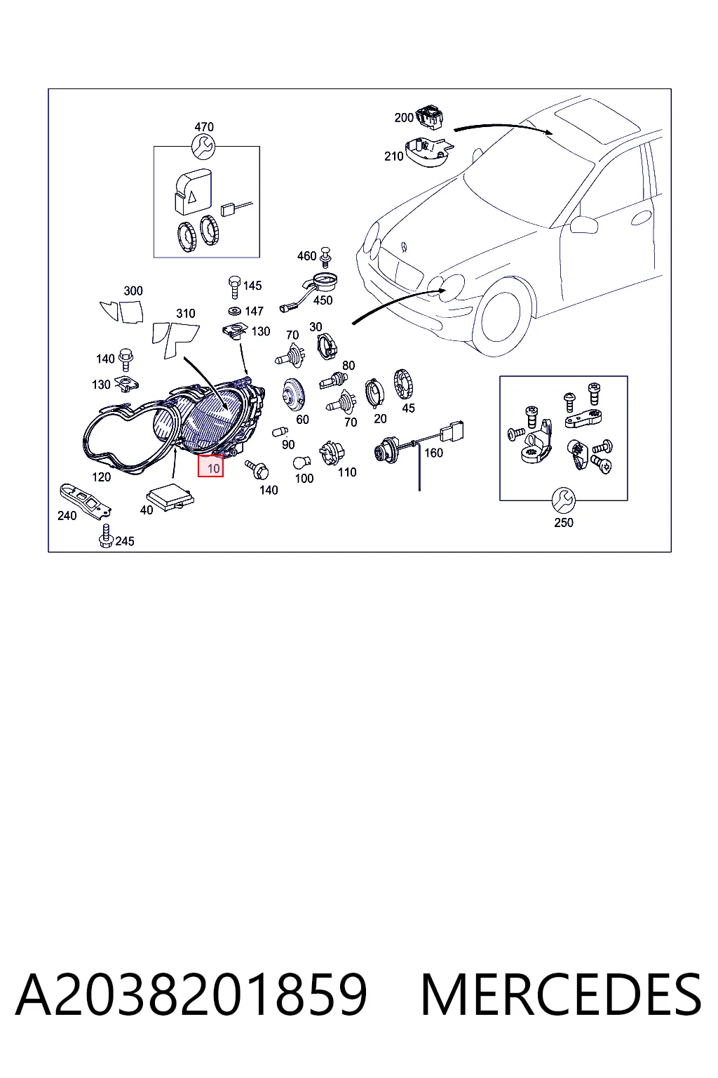 Faro derecho LPG561 Magneti Marelli