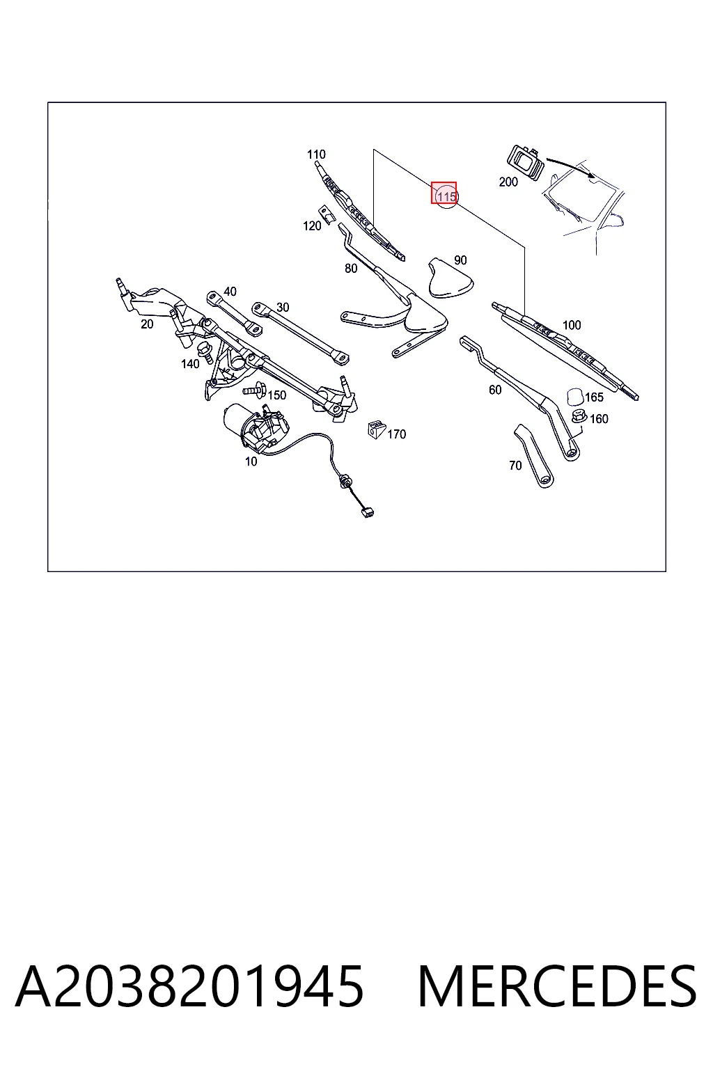 Comprar Escobilla del limpiaparabrisas del lado del conductor Lexus LS 460/460L USF4