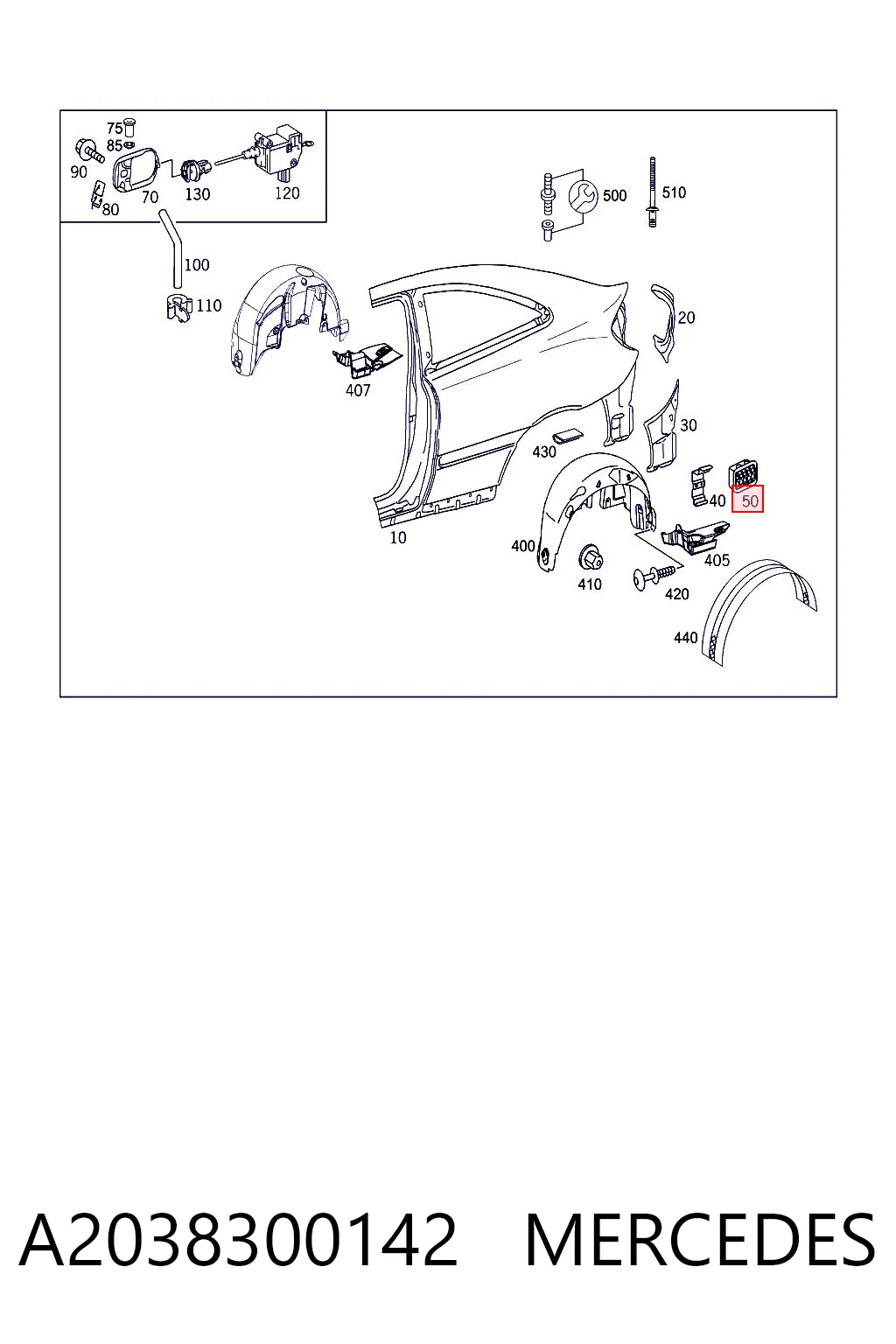 A2038300142 Mercedes