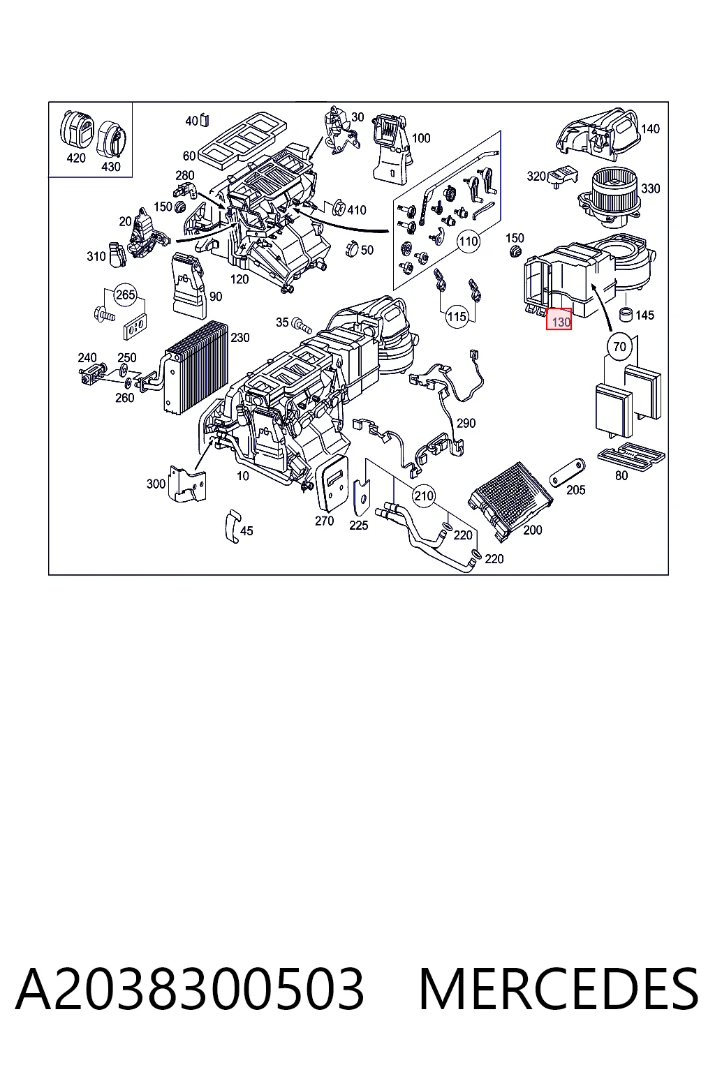 A2038300503 Mercedes