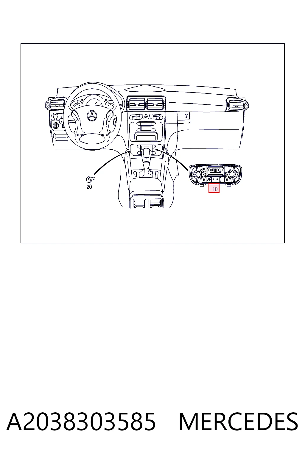 Unidad de control de la ventilación para Mercedes CLK  C209