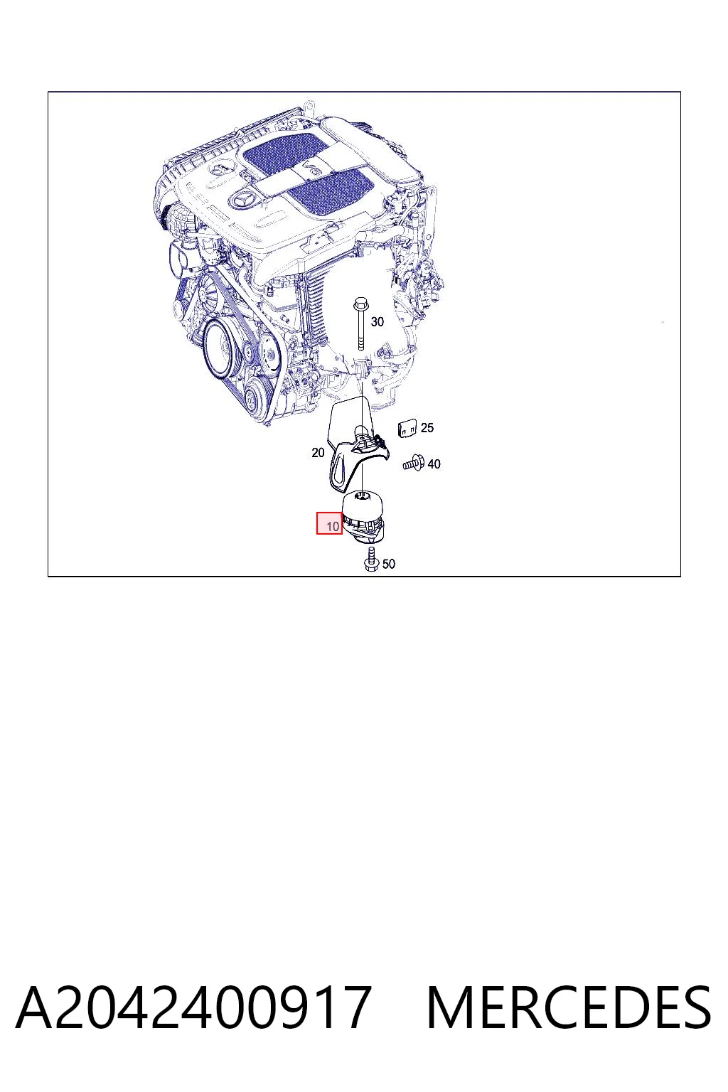 A2042400917 Mercedes Soportes de motor delantero