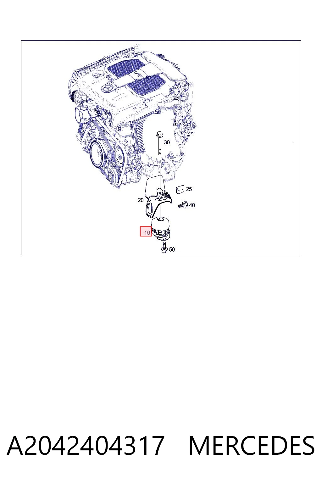 A2042404317 Mercedes Soportes de motor delantero
