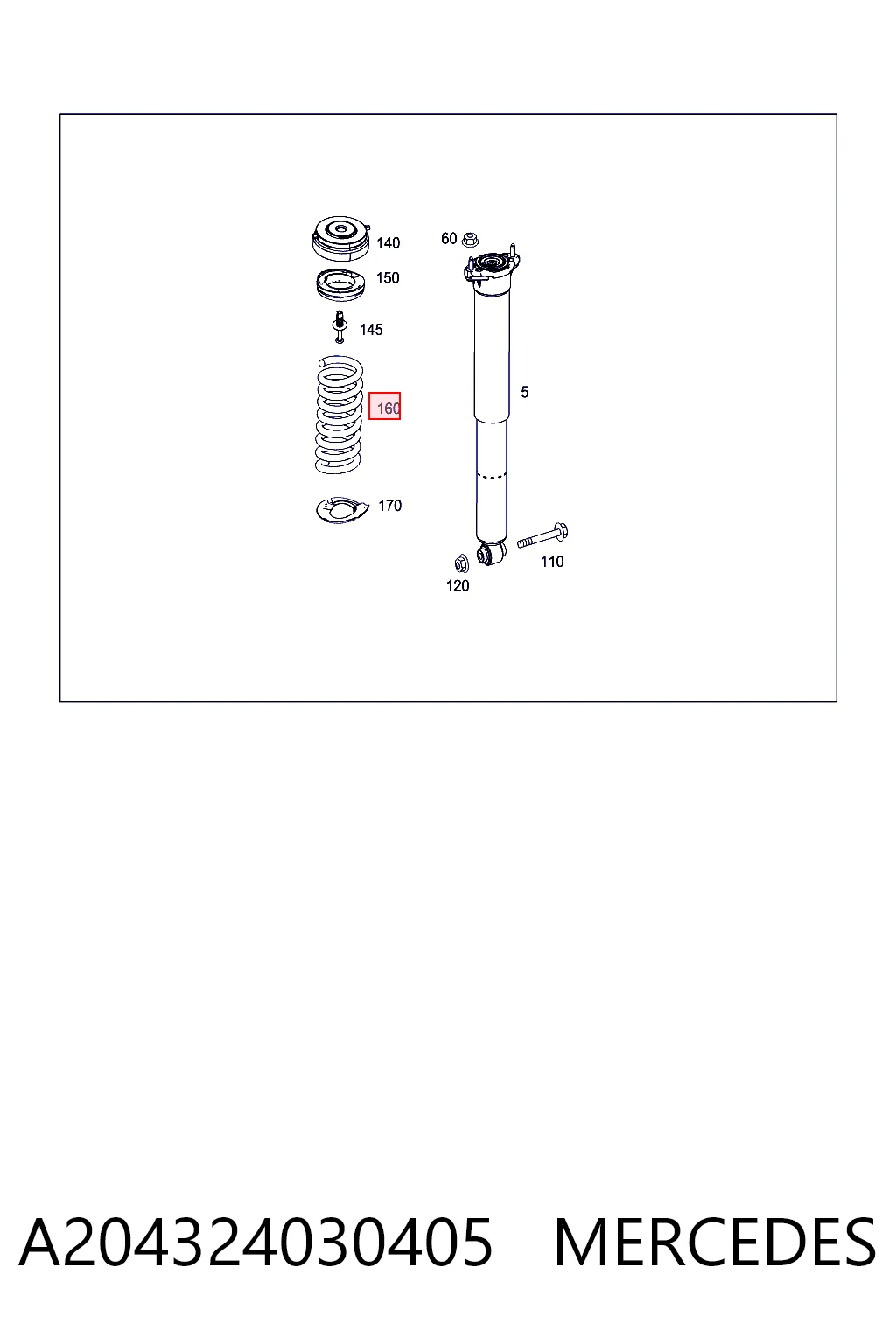 Comprar Muelle de eje trasero C  W204