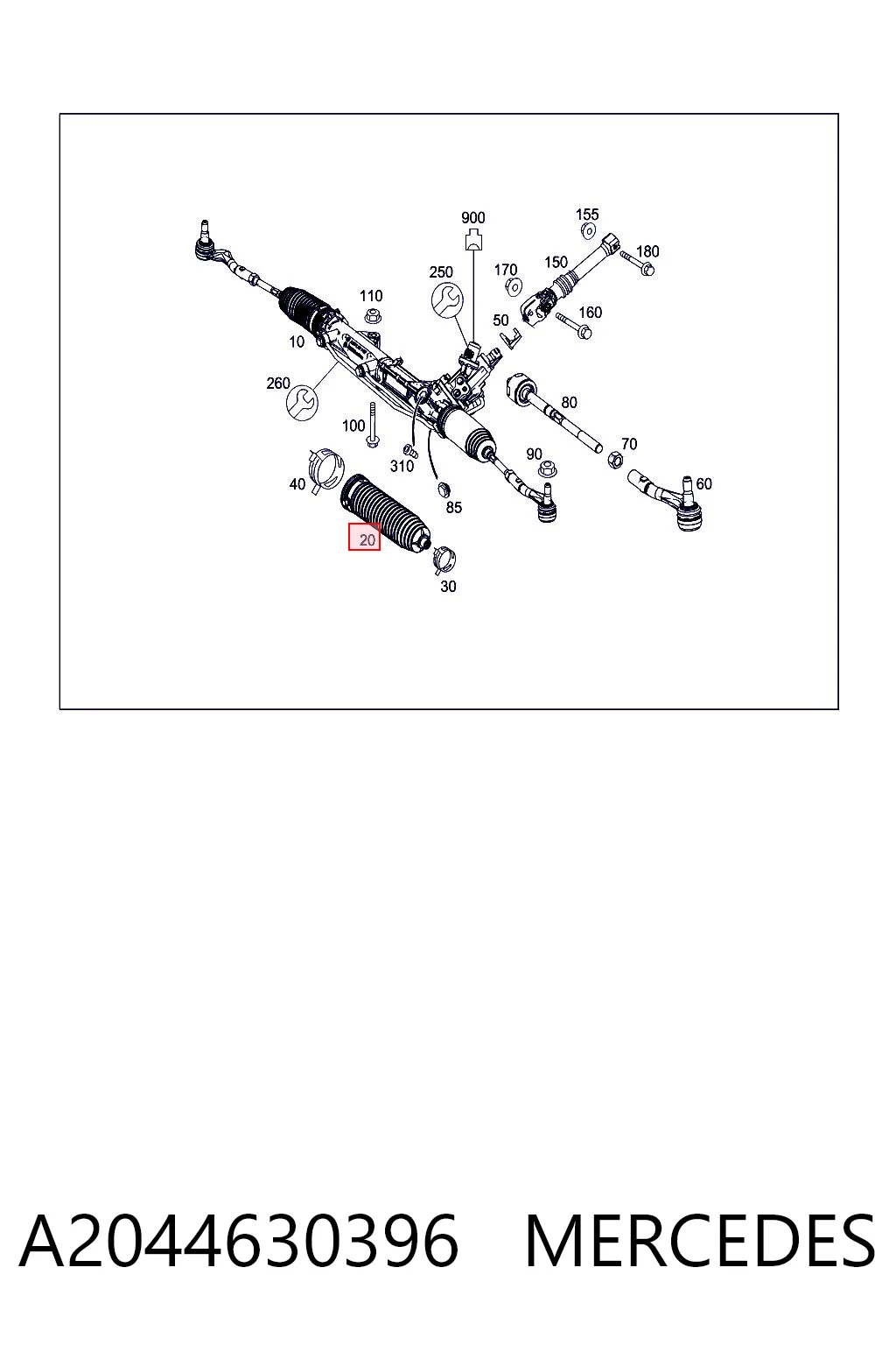 Comprar Fuelle de la cremallera de dirección Mercedes S  C216 a bajo precio