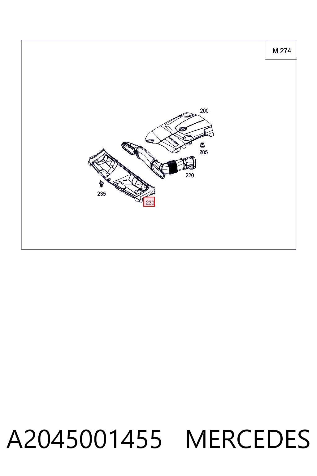 A2045001455 Mercedes