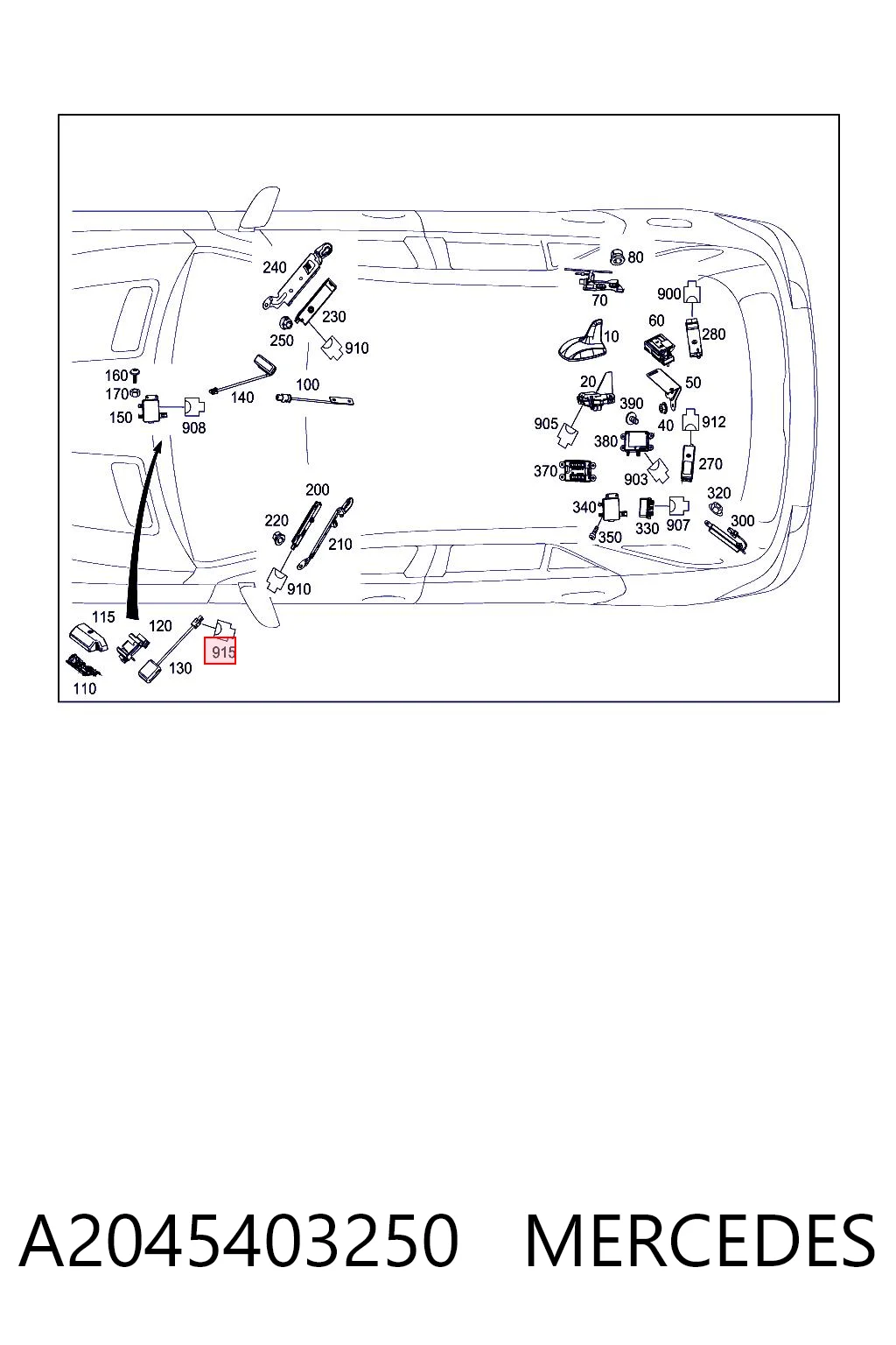 A2045403250 Mercedes