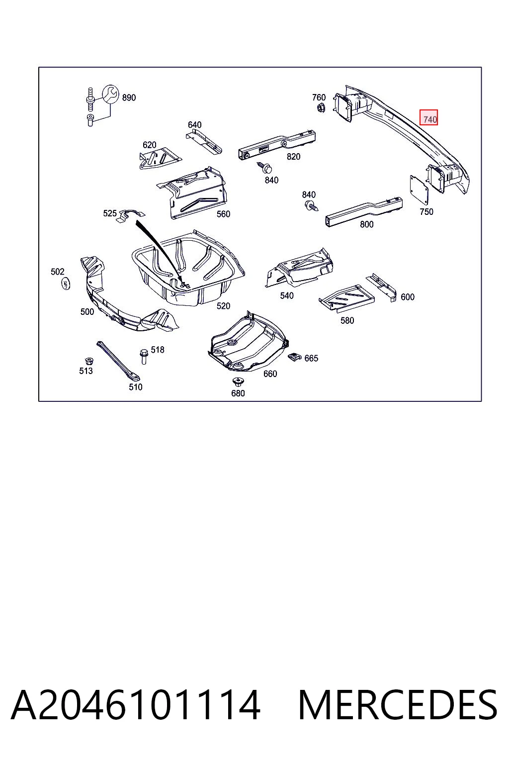 Comprar Refuerzo de parachoques trasero Mercedes GLK  X204 a bajo precio