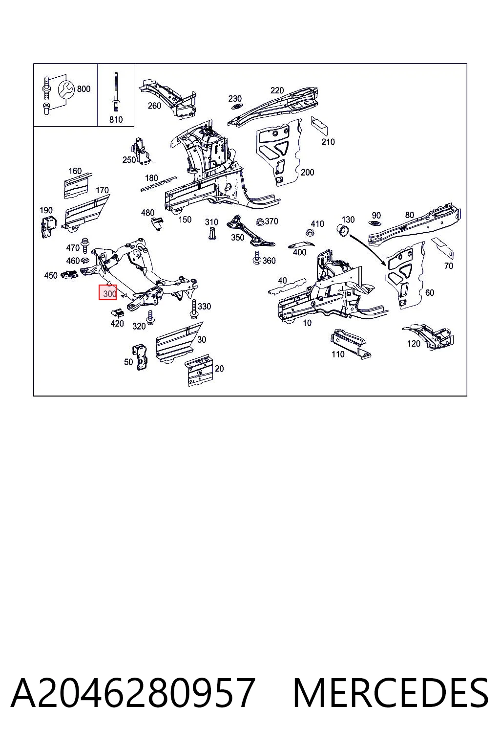 Subchasis delantero soporte motor Mercedes C sedán (W204) (2007 - 2014) precio, desde 344,12 EUR