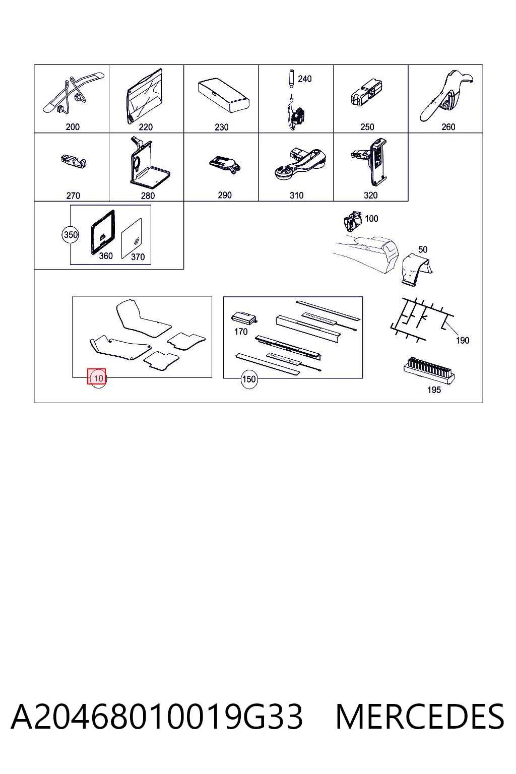 Comprar Juego de alfombrillas delanteras y traseras Mercedes C  W204 a bajo precio