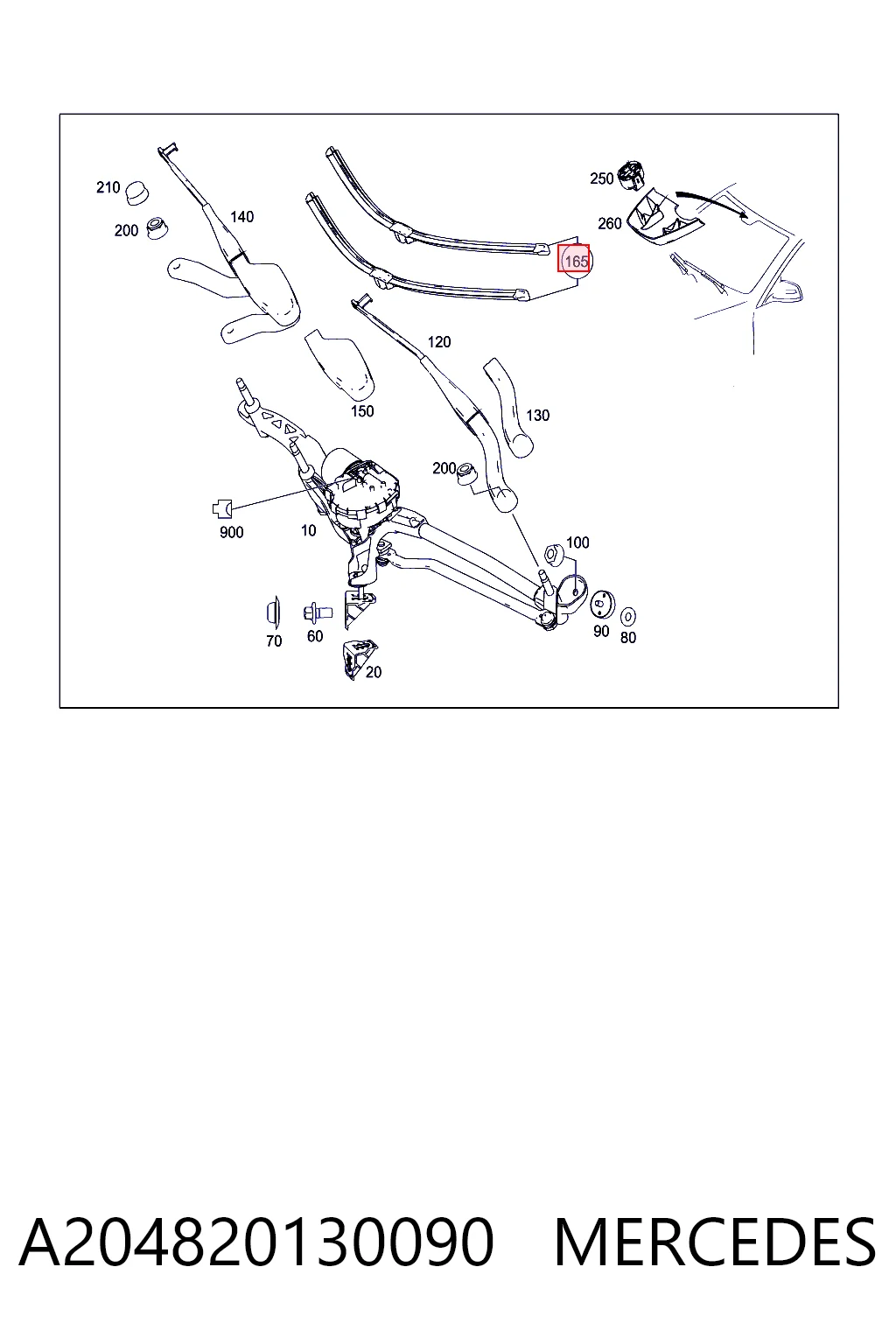 Comprar Juego de escobillas limpiaparabrisas delanteras, 2 piezas Mercedes E  W212 a bajo precio