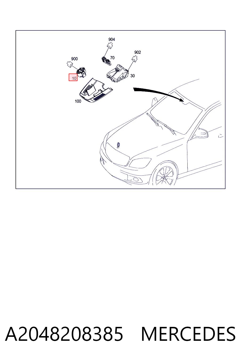 Sensor de lluvia para Mercedes E  W212