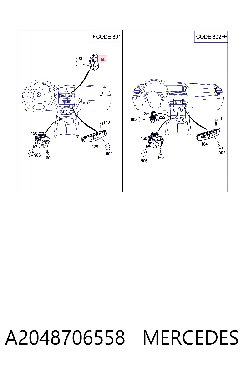 Interruptor warning Mercedes C 