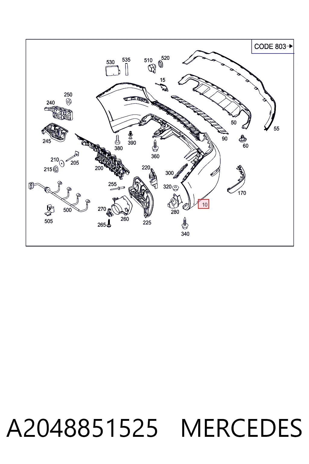 Paragolpes Mercedes GLK SUV (X204) (2008 - 2015) precio, desde 495,13 EUR