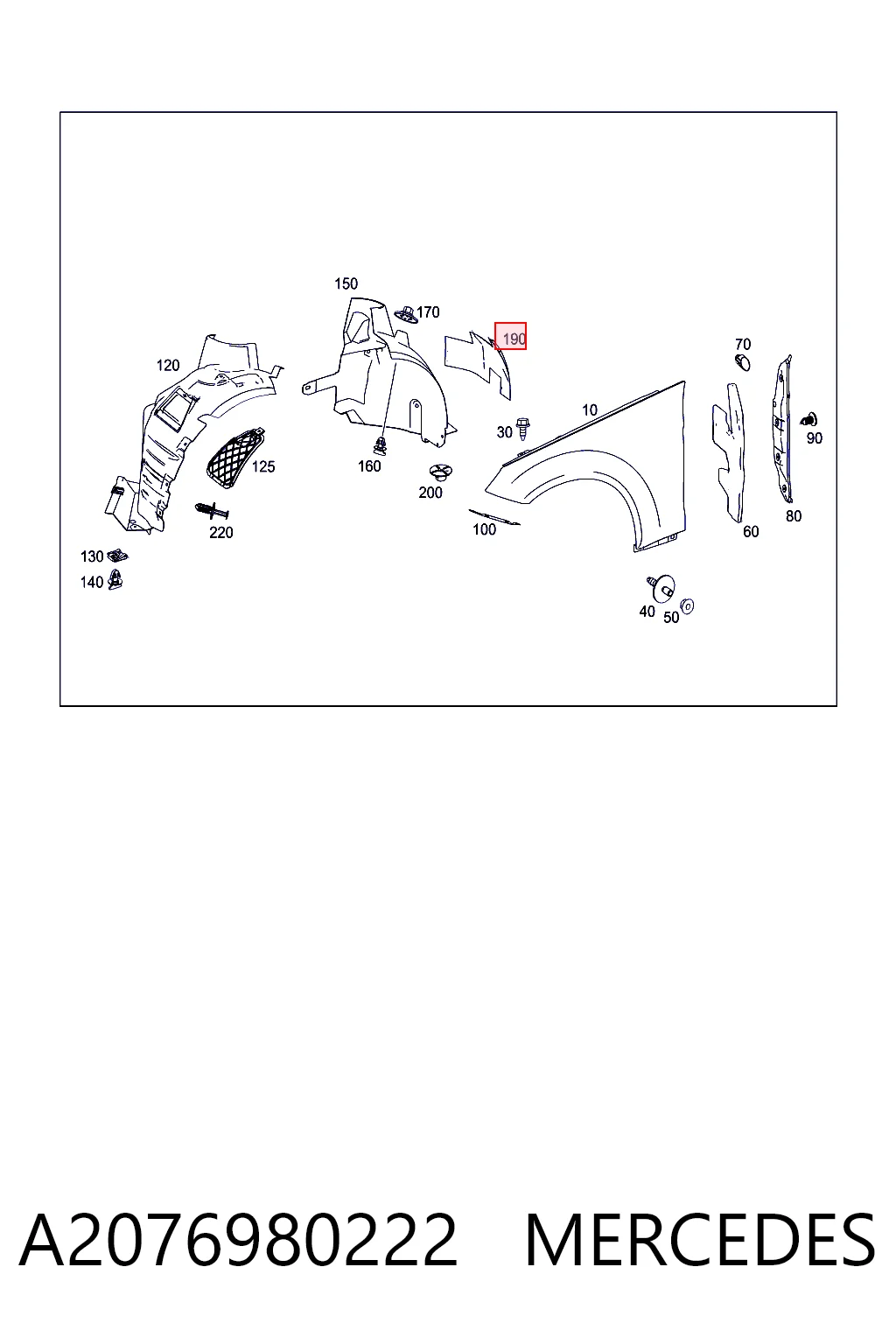 A2076980222 Mercedes