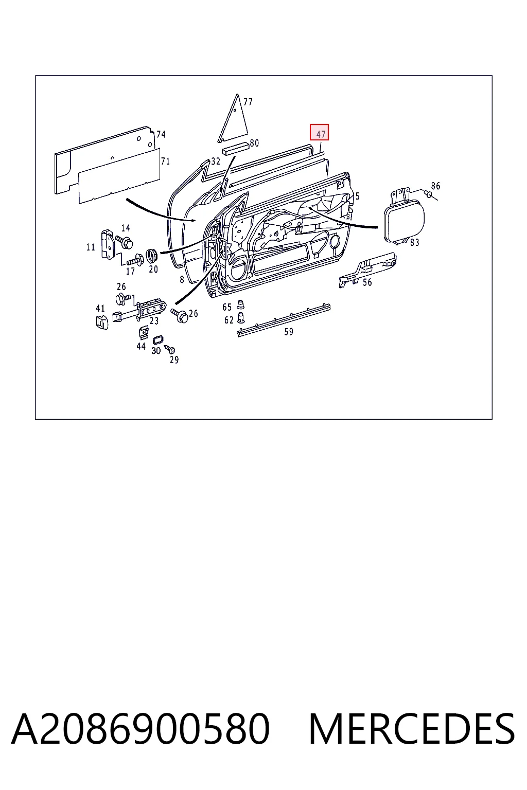 A2086900580 Mercedes