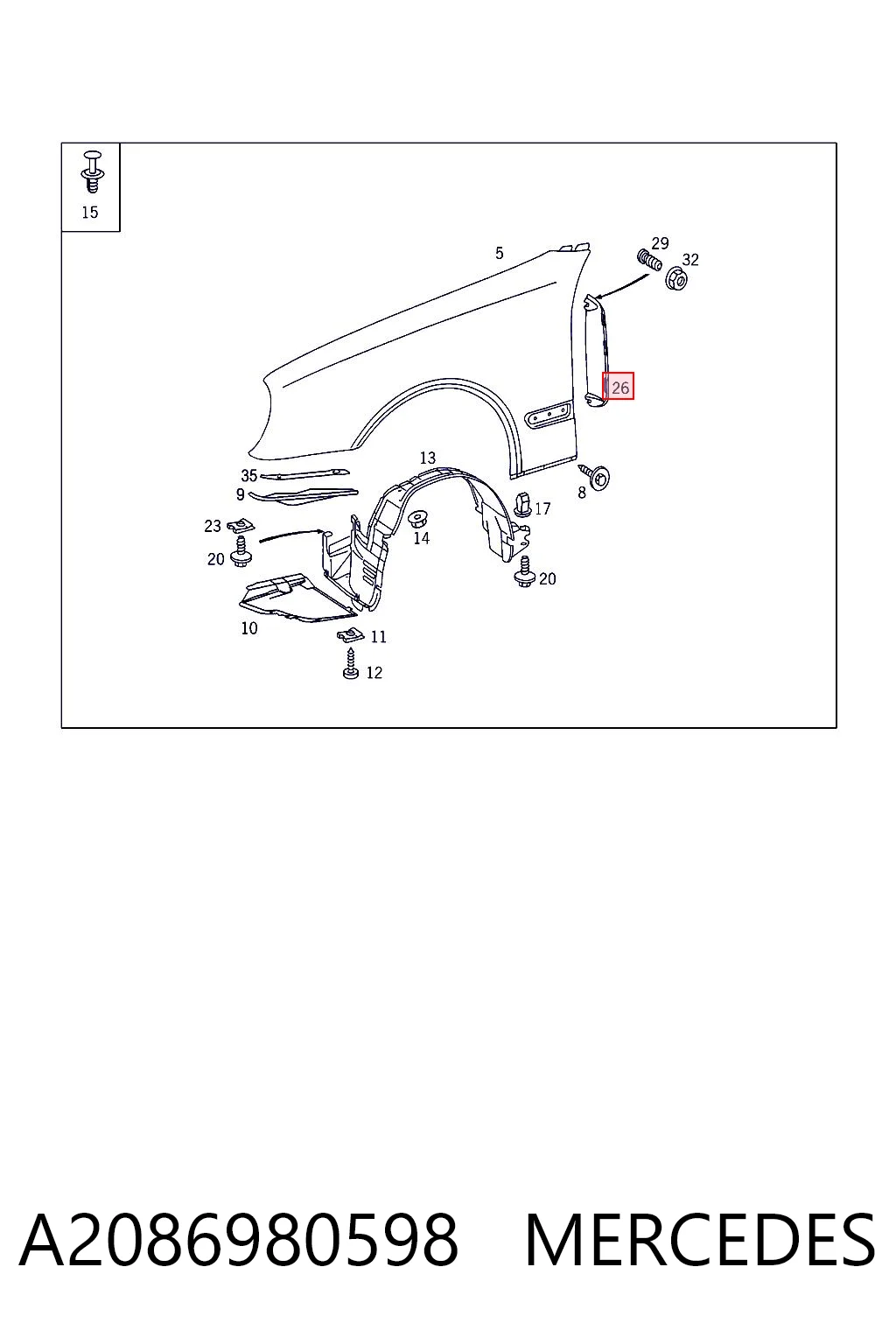 A2086980598 Mercedes