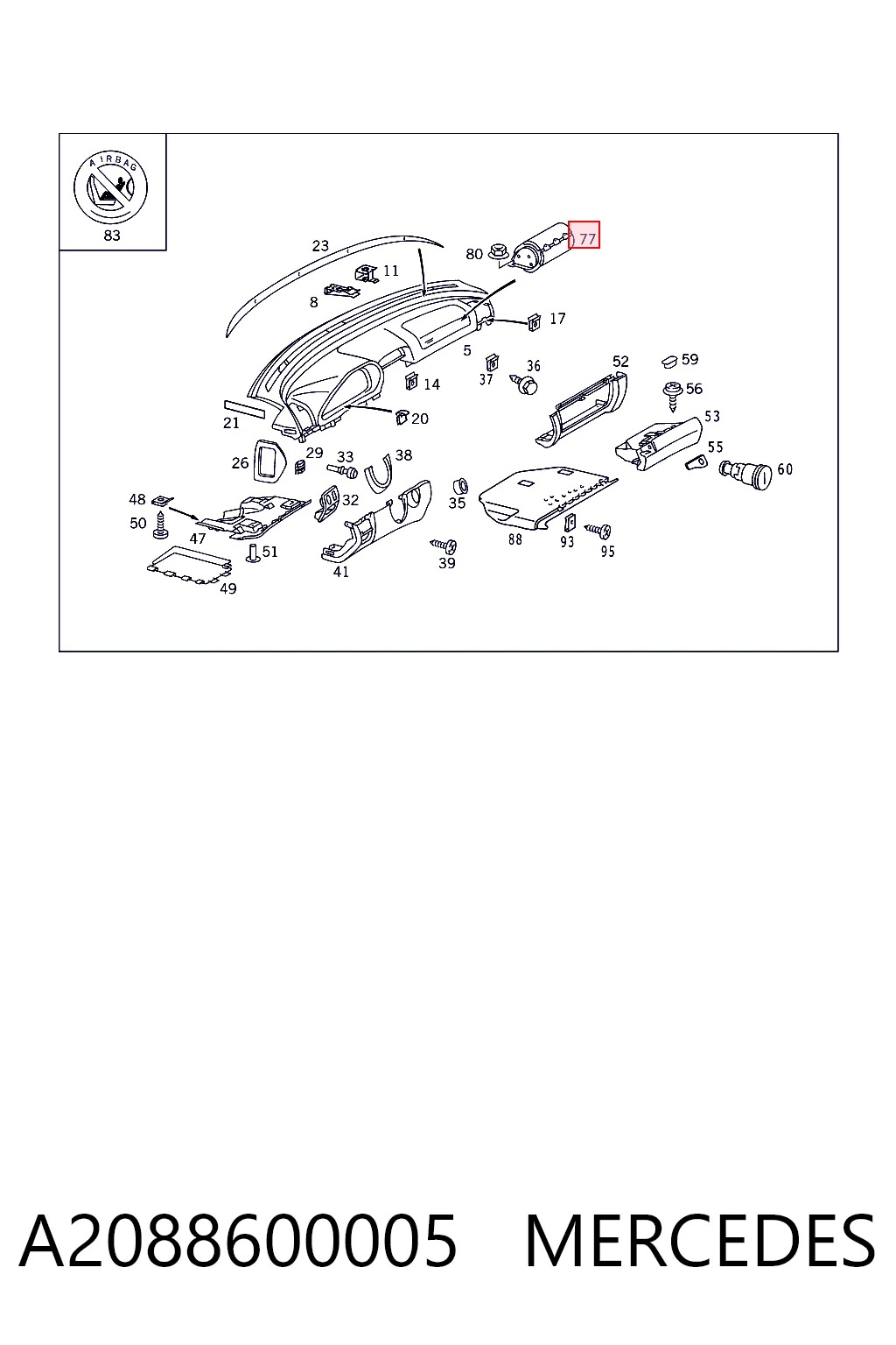 A2088600005 Mercedes