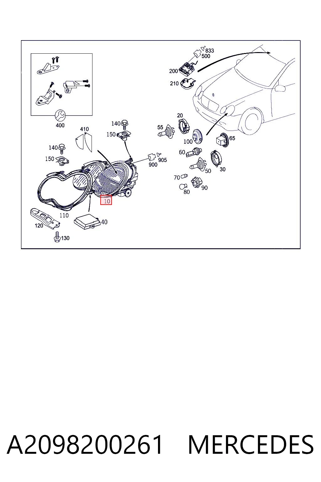 Comprar Faro derecho Mercedes CLK  C209