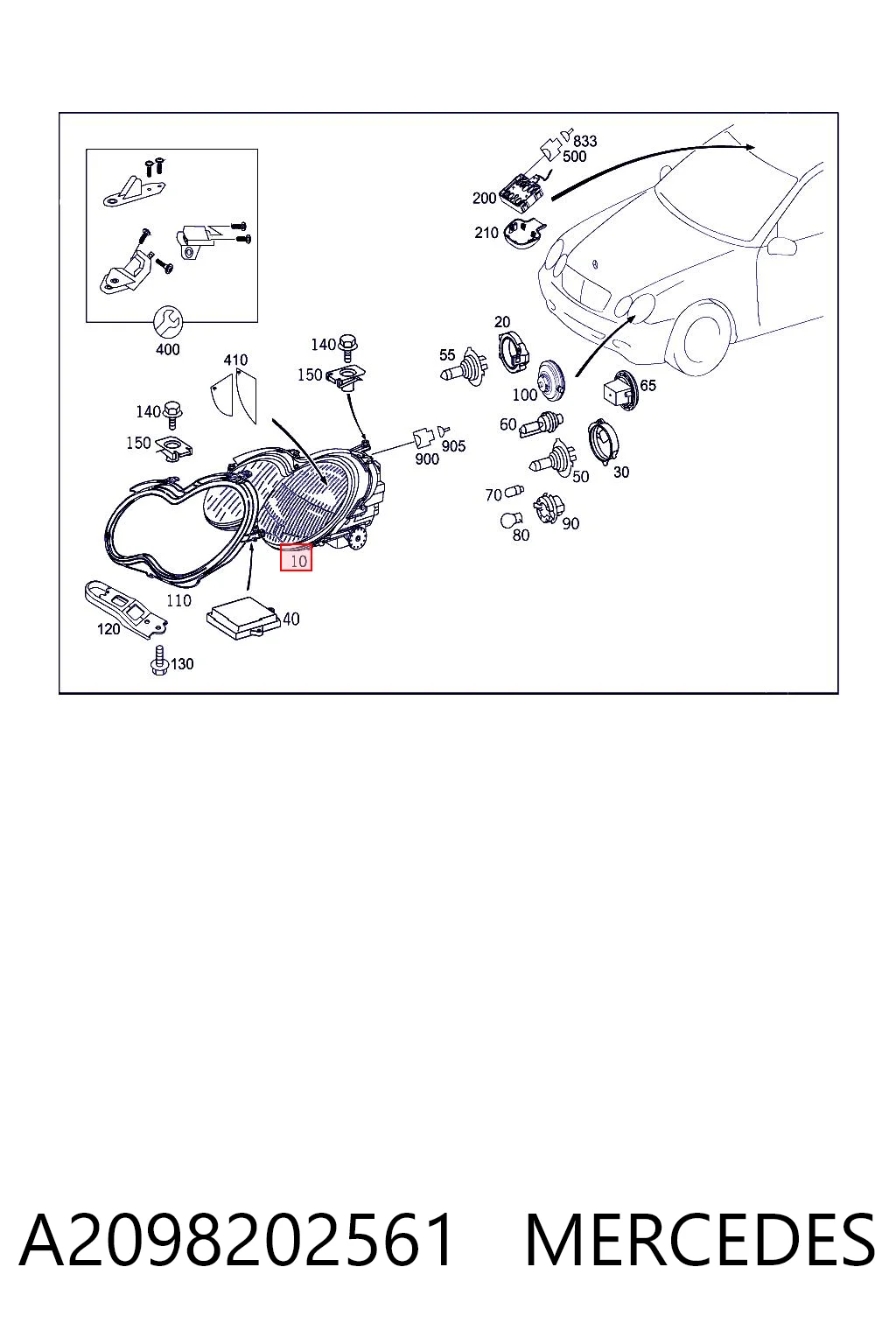 A2098202561 Mercedes Faros