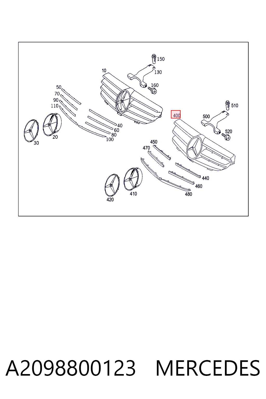 A2098800123 Mercedes 