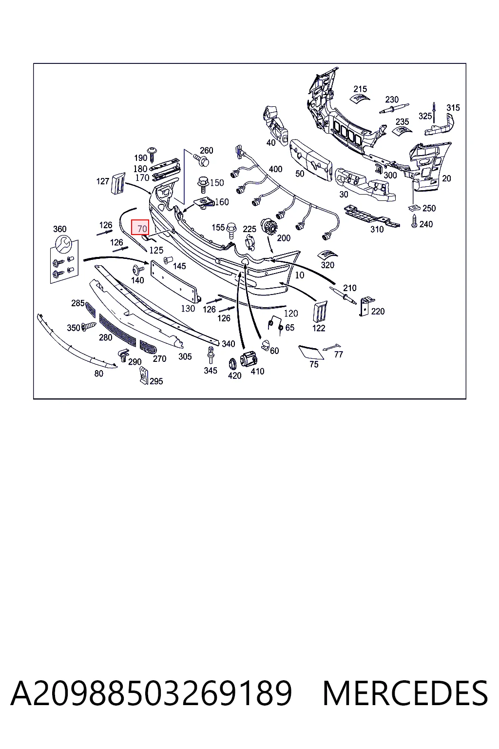 Tapa cubre gancho de remolque para parachoques delantera Mercedes CLK coupé (C209) (2002 - 2009) precio, desde 34,26 EUR