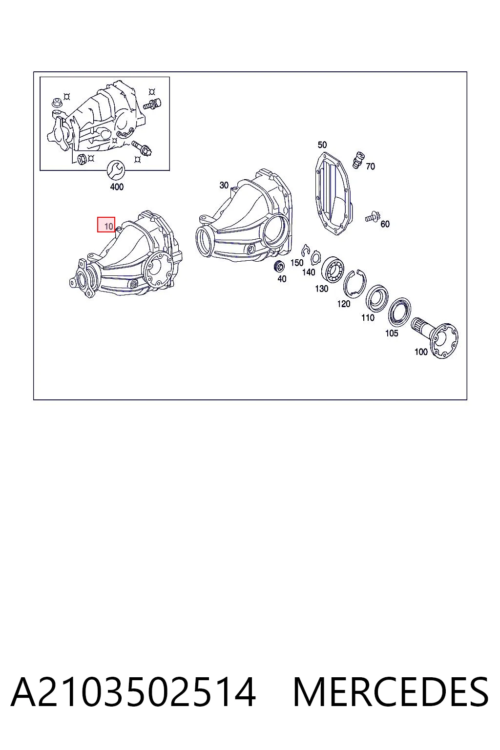 Grupo trasero A2103502514 MERCEDES