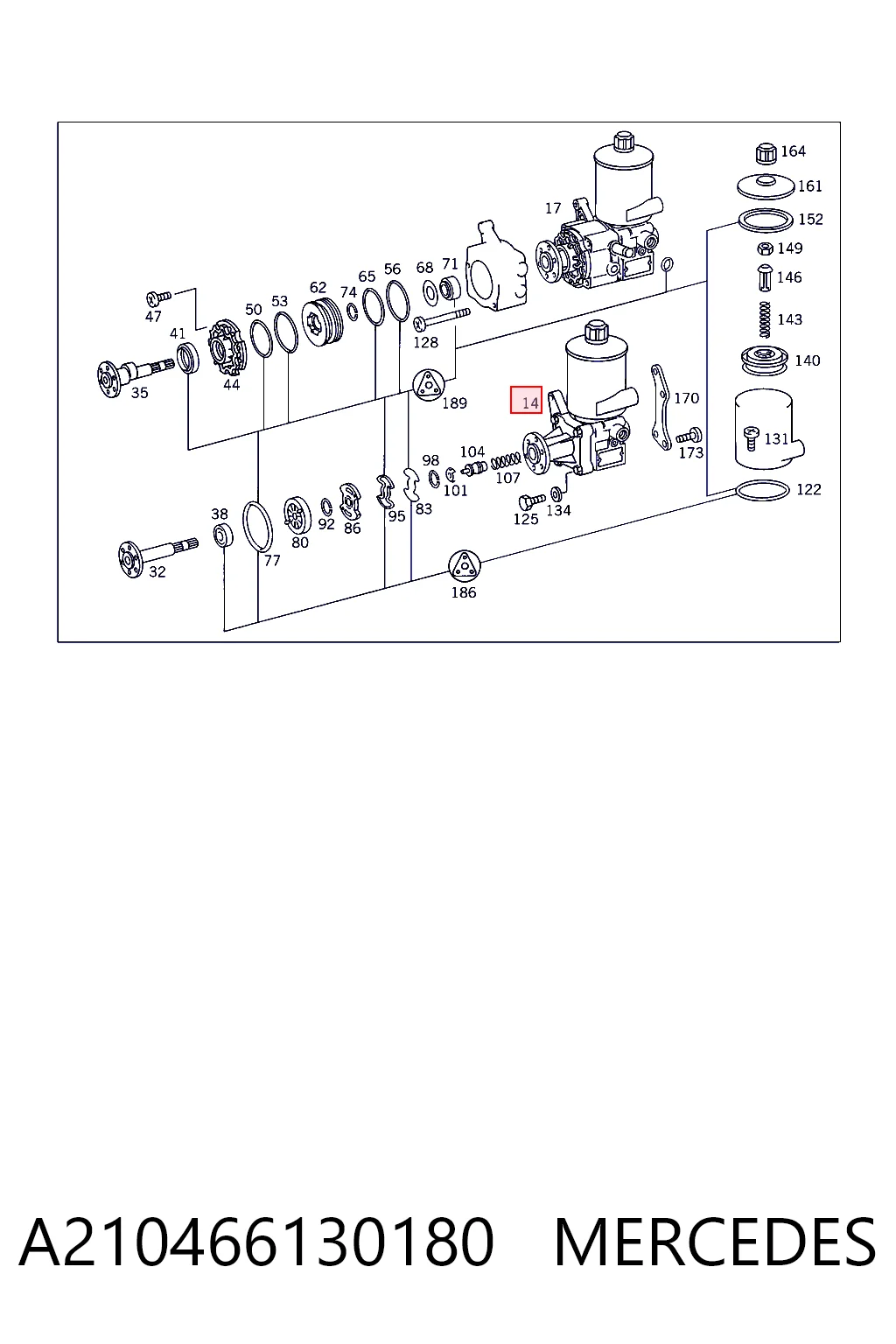 Bomba de dirección para Mercedes E W124