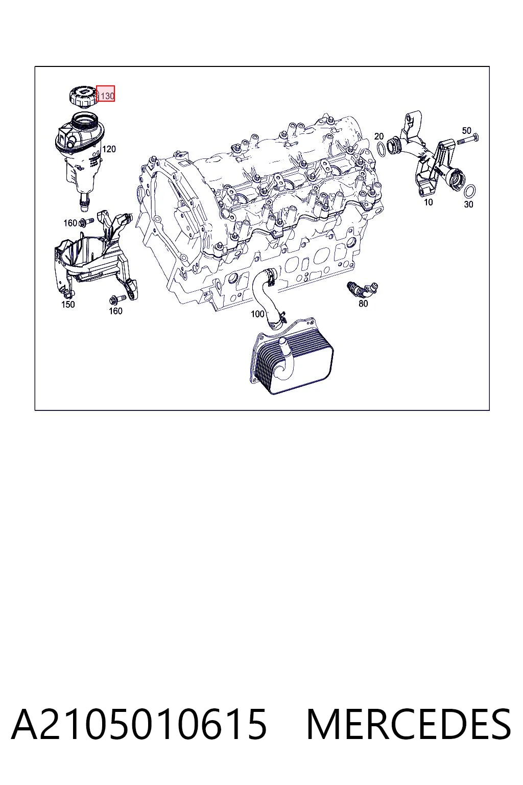 A2105010615 Mercedes Tapón del radiador de refrigerante