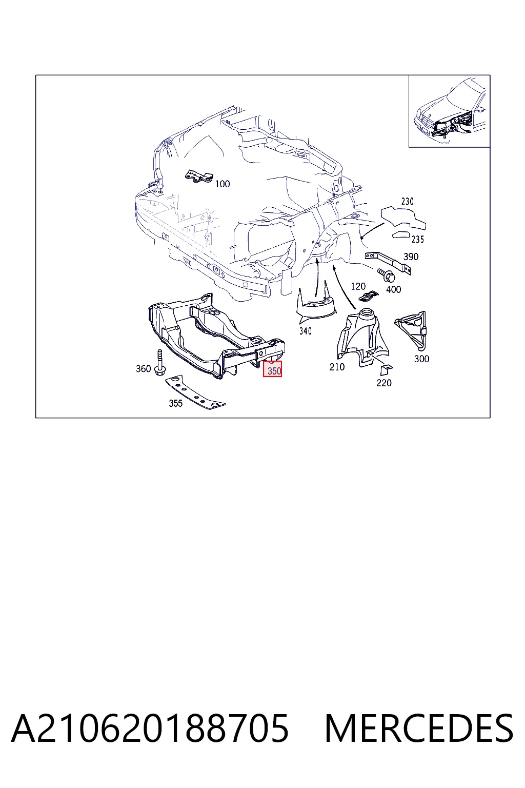 Comprar Subchasis delantero soporte motor Mercedes E  W210 a bajo precio