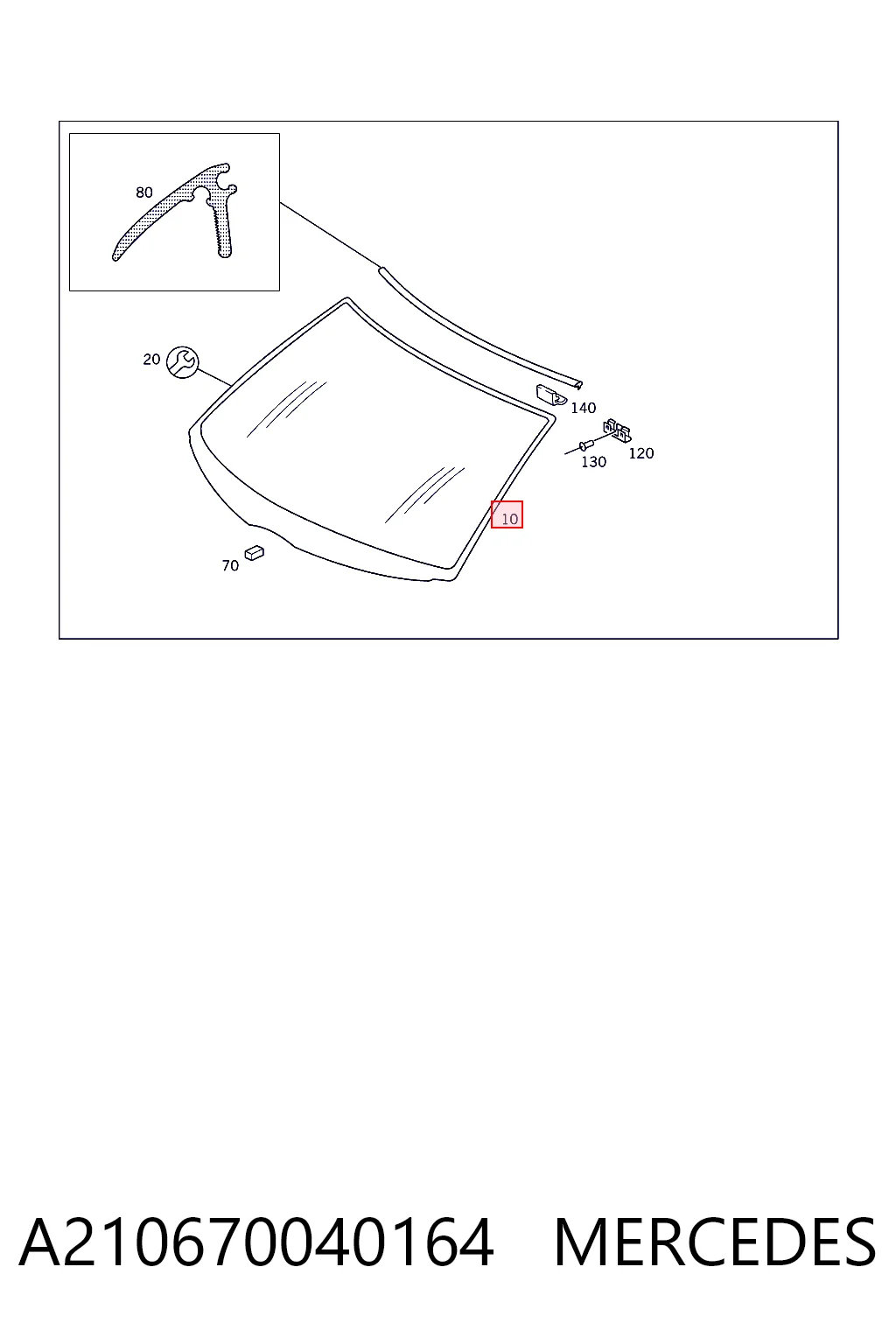 Parabrisas delantero  para Mercedes E  S210