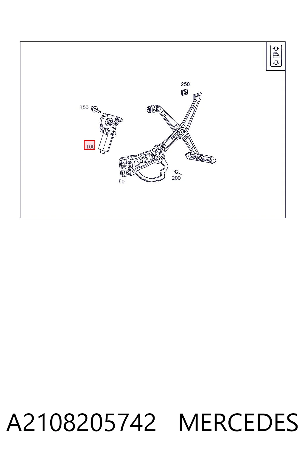 A2108205742 Mercedes Motor elevalunas, puerta delantera izquierda