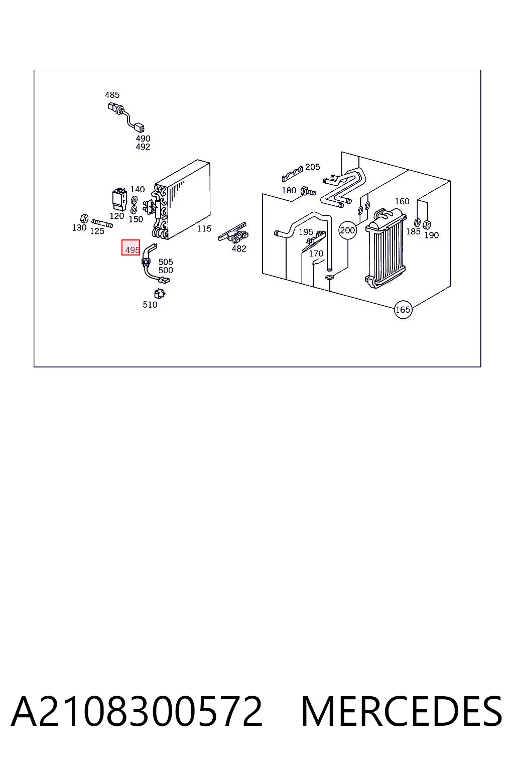 Sensor de la temperatura interior Mercedes E  (W210)