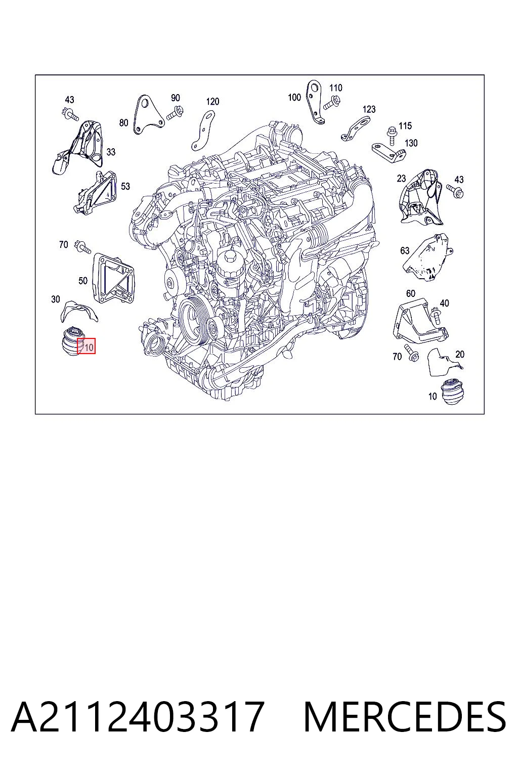 Comprar Soporte delantero del motor Mercedes E  W210 a bajo precio