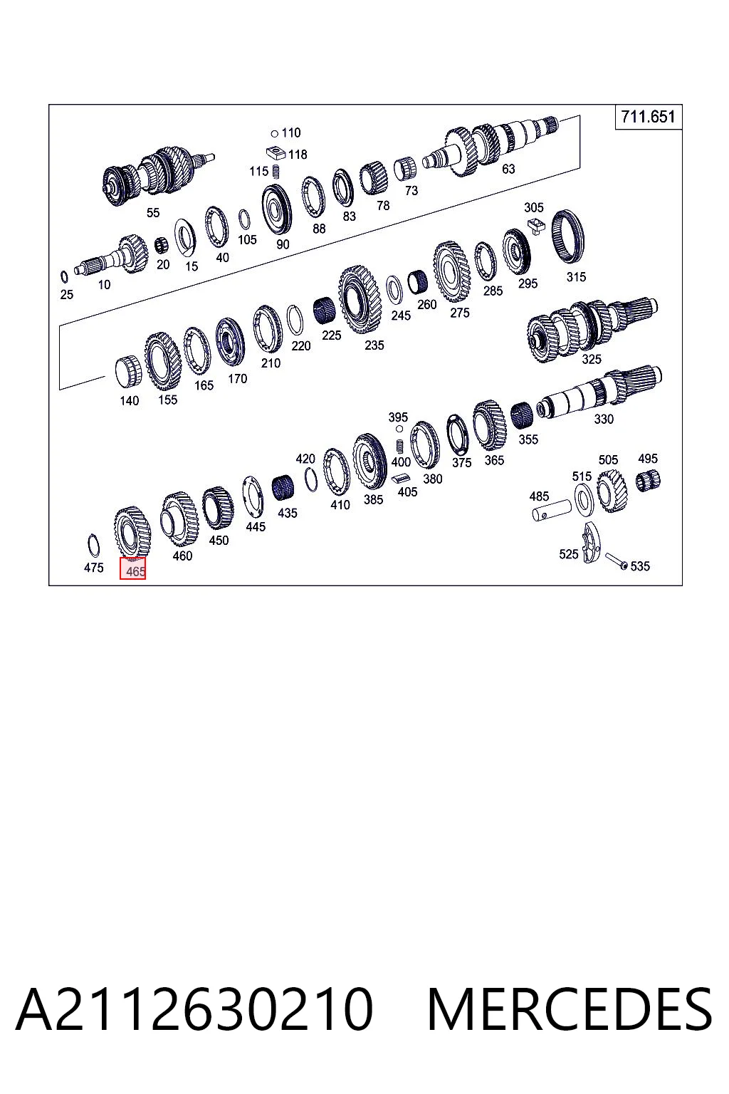 Comprar Piñón conductor de quinta velocidad Mercedes E  W211 a bajo precio