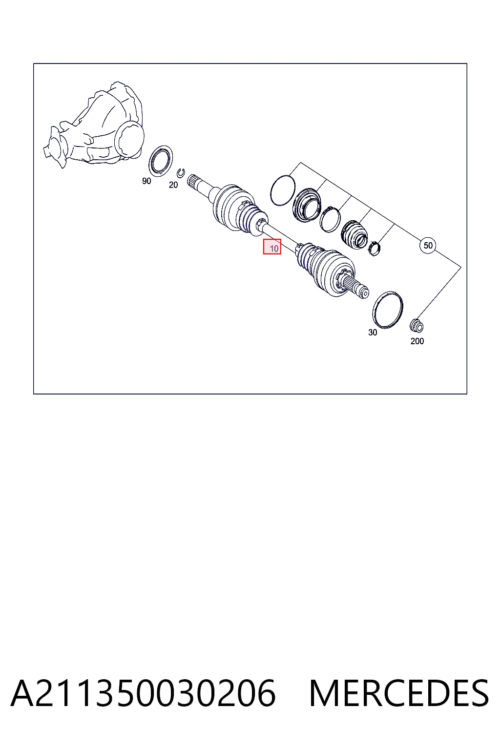Comprar Semieje Mercedes E  W211