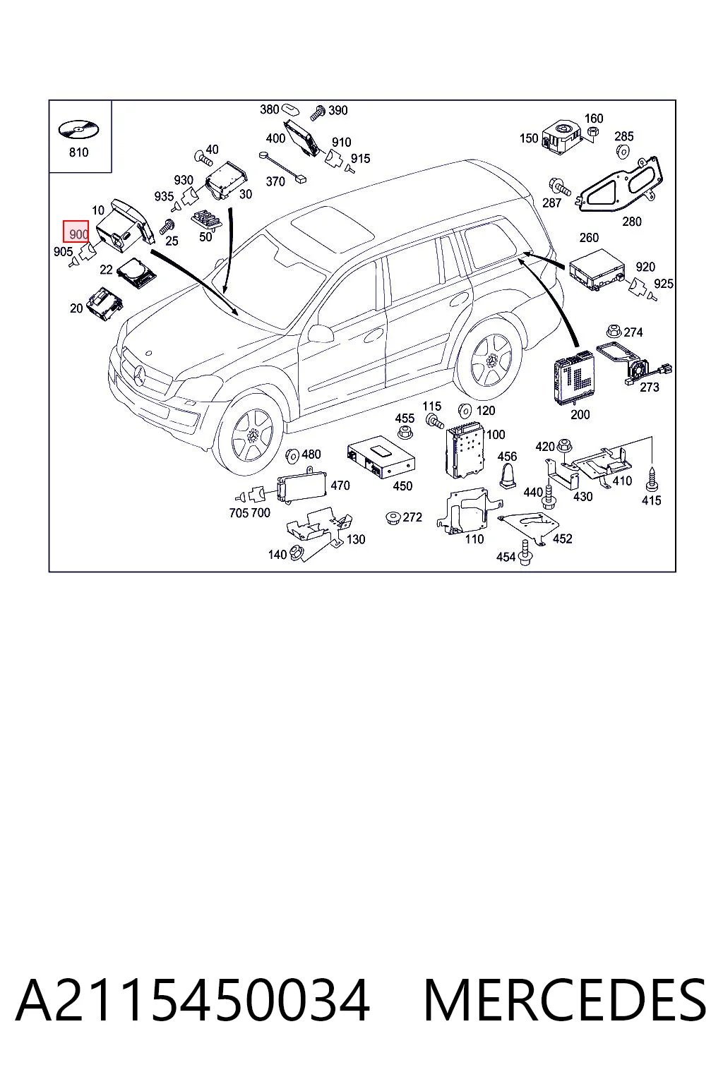 A2115450034 Mercedes