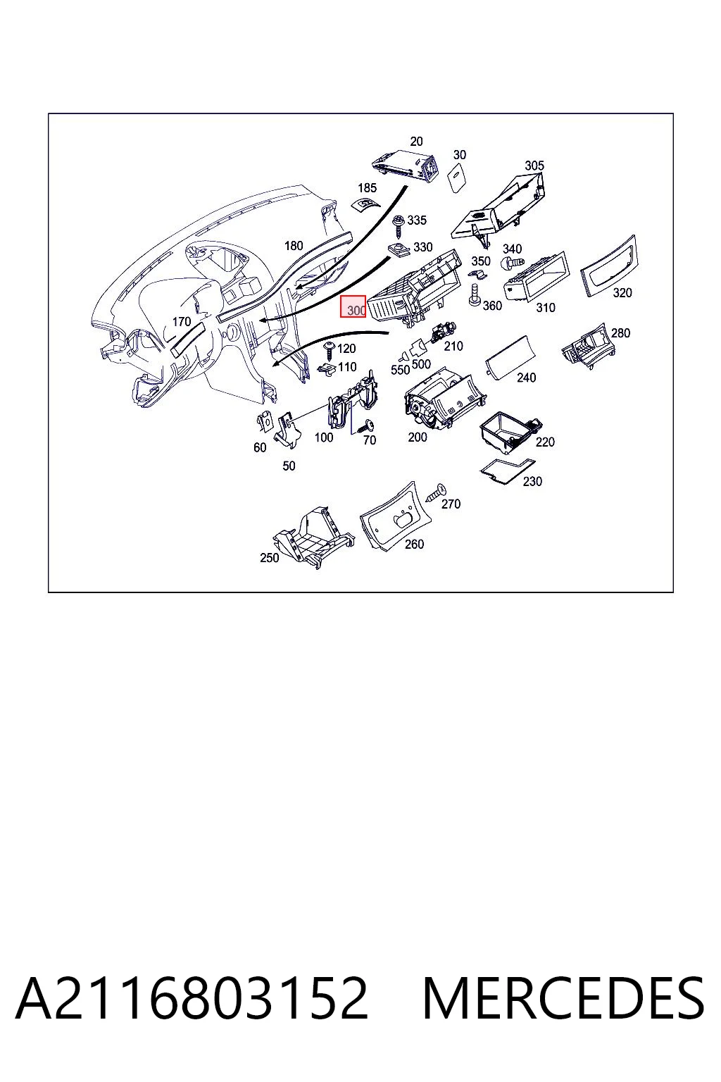 Botón de emergencia Mercedes E sedán (W211) (2002 - 2008) precio, desde 42,11 EUR