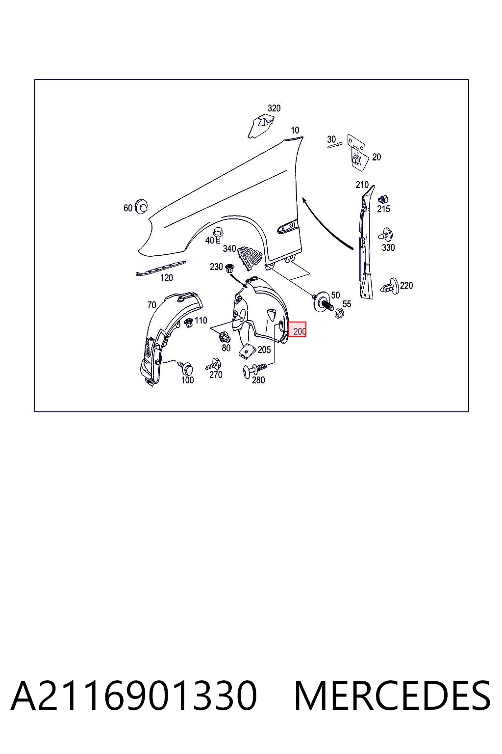 A2116901330 Mercedes
