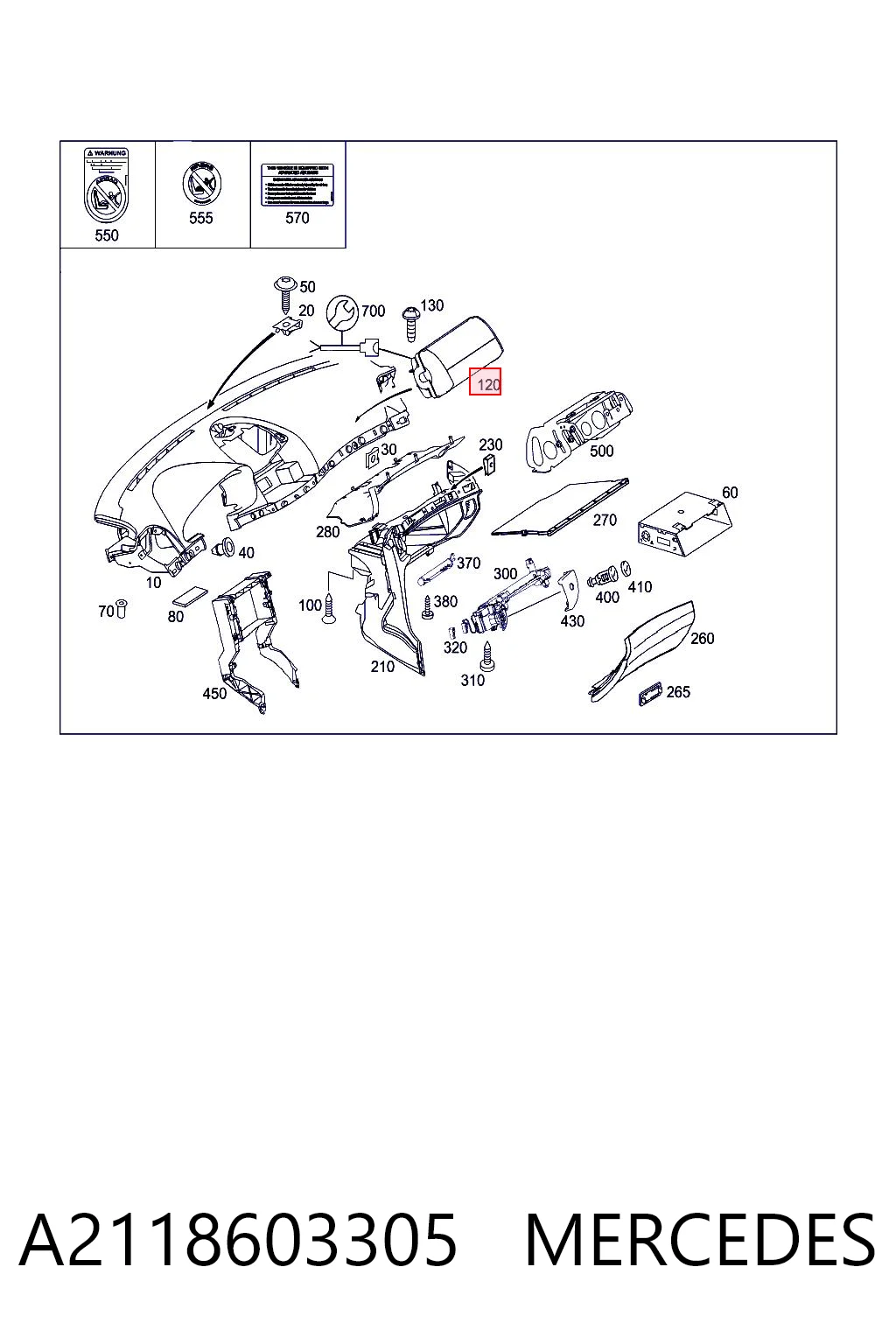 A2118603305 Mercedes