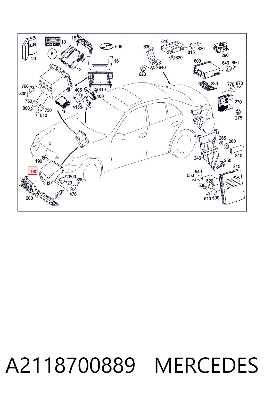 Radio para Mercedes E  W211