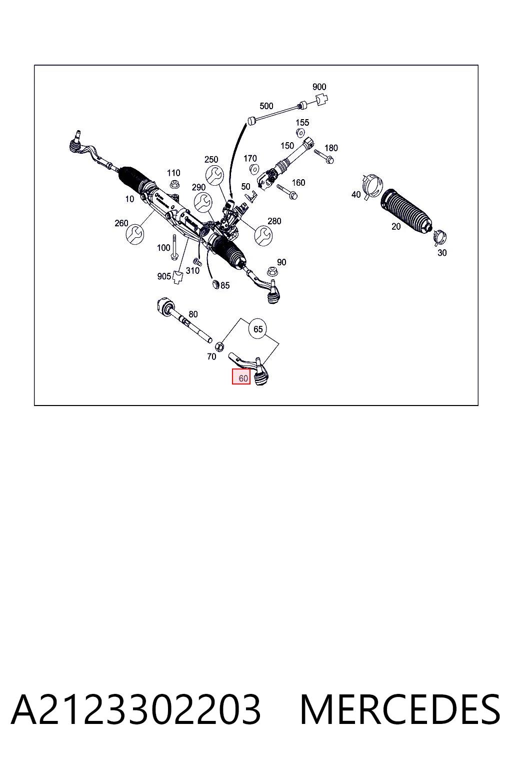 Rótula barra de dirección Mercedes E  (W212)