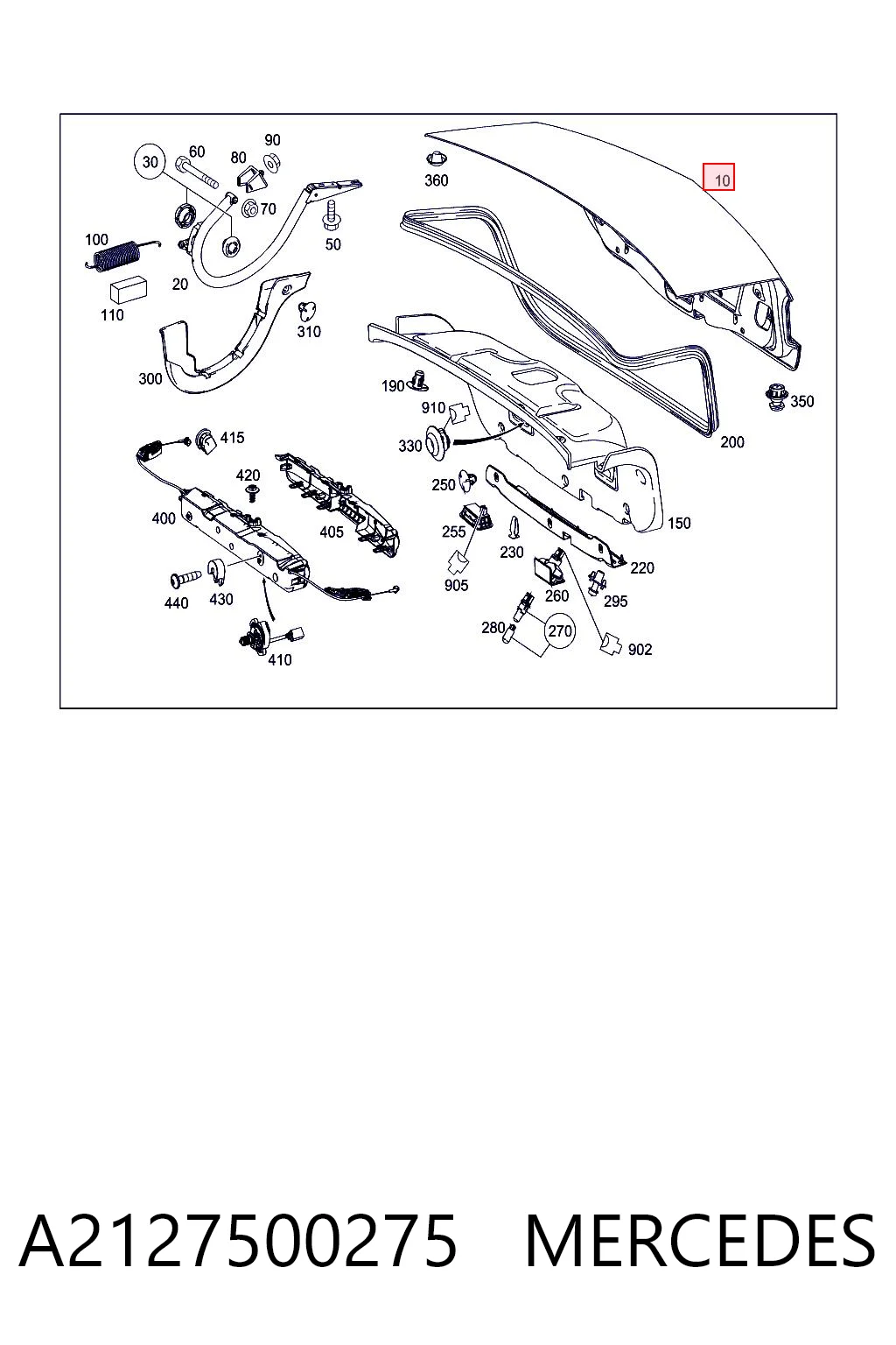 Comprar Tapa del maletero Mercedes E  W212 a bajo precio